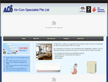 Tablet Screenshot of airconspecialist.com.sg